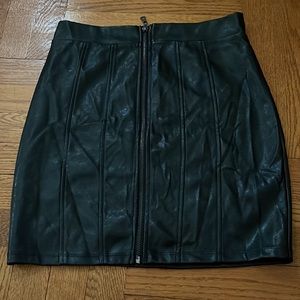Black leather Skirt